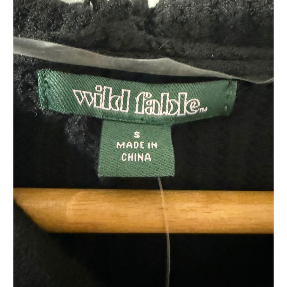 Wild Fable Women Black Ribbed Knit Hooded Pullover Sweater Size‎ S - Picture 7 of 11
